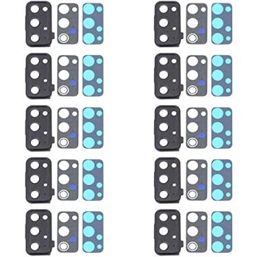 Imagem de For for galaxy S20 FE 5G SM-G781 10pcs Camera Lens Cover (Black)