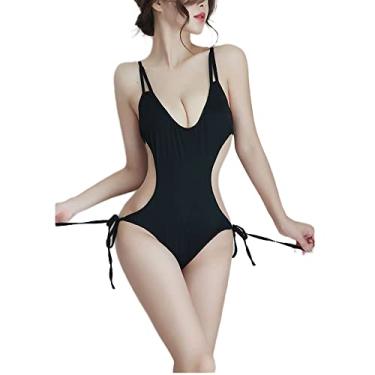 Imagem de Ladies Sexy Cutout Bodysuit Cosplay Dress Japanese Bodysuit Lingerie (Black5)