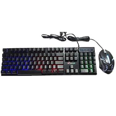 Imagem de Kit Gamer Teclado Semi Mecânico E Mouse Led Abnt2 Pc Usb Luz