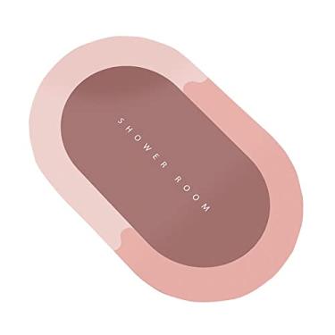 Imagem de SHENGANG Tapete de Banho Absorvente Tapetes de Banheiro de Secagem Rápida Entrada Antiderrapante Tapetes de Pele Tapete Higiênico, 8,40x60cm