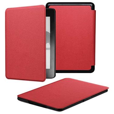 Imagem de ALMIGHTY Capa de couro para Kindle Paperwhite à prova d'água para Amazon Kindle Paperwhite antes de 2018 E-Reader Modedl: DP75SDI ou EY21, vermelha