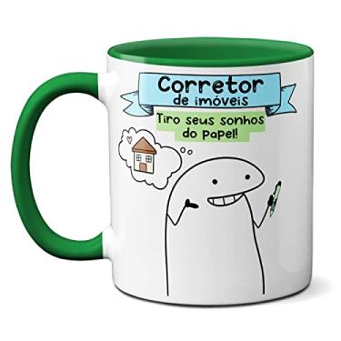 Imagem de Caneca Corretor Imóveis Tiro Seus Sonhos DO Papel Presente (Verde)