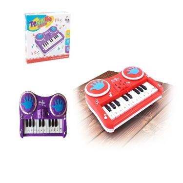 Imagem de Piano infantil pianinho teclado musical bebe criança brinquedo som estilo profissional com pezinho