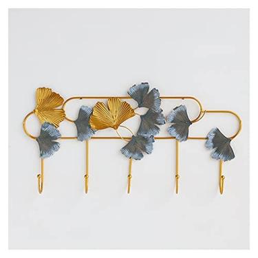 Imagem de KIZQYN Ganchos de casaco gancho de ferro criativo entrar na chave da porta armazenamento de parede varanda decoração de pendurar na parede sala de montagem cabide cabide cabide de casaco montado na parede (cor: b)