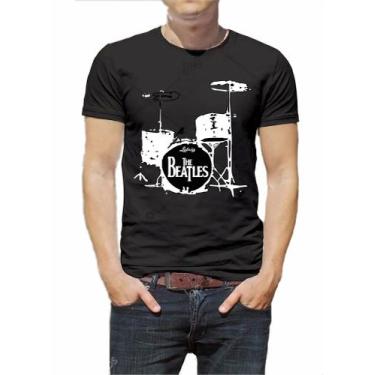 Imagem de Camiseta T-Matcs Em Malha De Algodão Penteado - Beatles Bateria