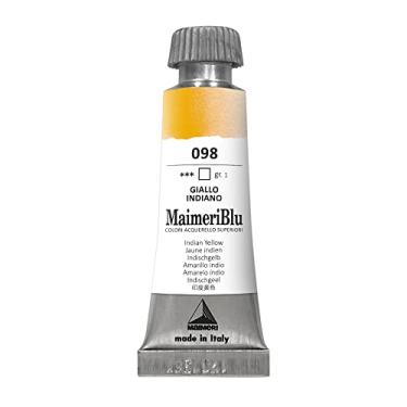 Imagem de MAIMERI BLU Tinta Aquarela Profissional Bisnaga 12ml, Amarelo Índio