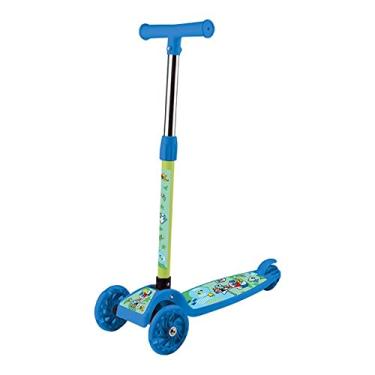 Imagem de Patinete Infantil 3 Rodas com Luz Irado Dobrável e Altura Ajustável Azul Linha Premium M5 Armarinhos