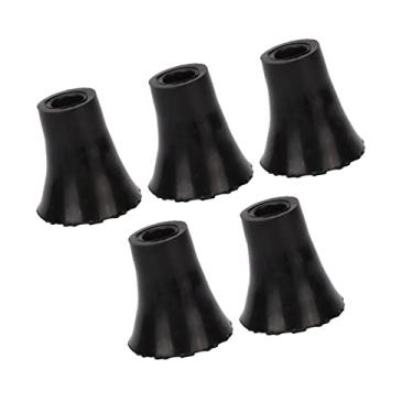 Imagem de Pontas para Muletas de Caminhada, Textura de Pneu de Borracha Macia, Ponta de Bengala de Caminhada Evita Deslizamento, Ótima Tração, Mantém o Equilíbrio para Todas as Bengalas