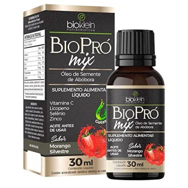 Imagem de BioPró Mix (Óleo de semente de abóbora + Licopeno, Selênio, Zinco e Vitamina C) 30ml - Bioklein Sabor:Morango