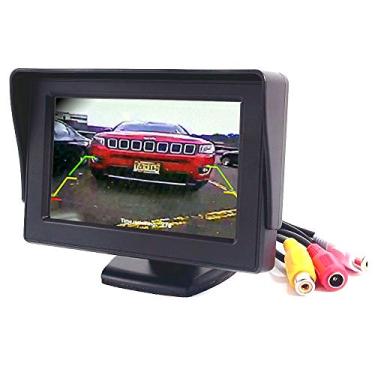 Imagem de Tela Monitor Lcd Colorido 4,3 Pol Automotivo Veicular Para Câmera de Ré Vídeo Dvd