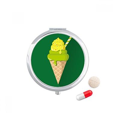 Imagem de Caixa de comprimidos de picolé Green Matcha com casquinha de sorvete
