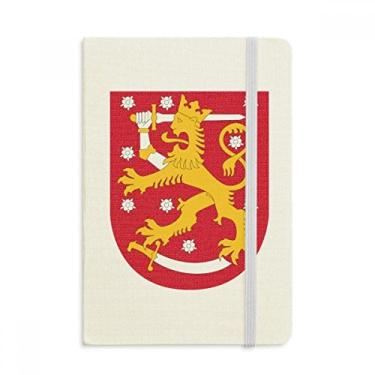 Imagem de Caderno com emblema nacional da Finlândia europeu, capa dura para diário clássico A5