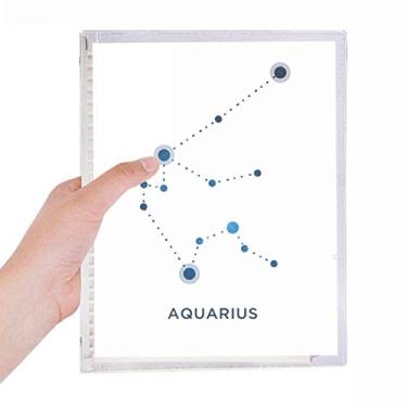 Imagem de Caderno Aquarius Constelação Signo do Zodíaco Folhas Soltas Diário Recarregável Papelaria