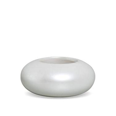 Imagem de Cachepot Redondo Vaso Decorativo G Decoração Em Cerâmica Pérola