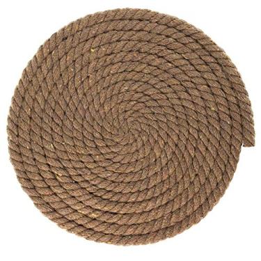 Imagem de Corda de artesanato de macramê de algodão torcido de 1/4 polegada de espessura – Grande variedade de opções de cor e padrão – Comprimentos de 10, 25, 50 e 100 pés, 25 Feet, Brown