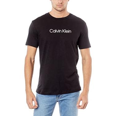 Imagem de Camiseta Slim flamê, Calvin Klein, Masculino, Preto, G