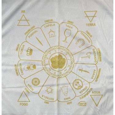 Imagem de A Legítima Toalha Cigana P Jogos Cartas 70X70Cm Branca