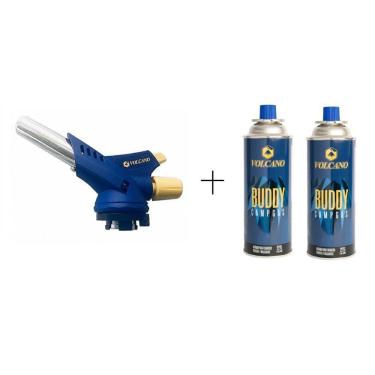 Imagem de Maçarico Uso Culinário Portátil C/ Regulagem + 02 Gás Butano