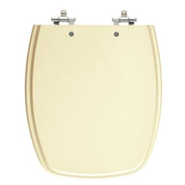 Imagem de Assento Sanitário Stylus Bege Bruma Tampa para Vaso Celite em Madeira Laqueada