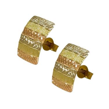 Imagem de Brinco Em Ouro 10k 416 Chapa 6 Cores Estreito