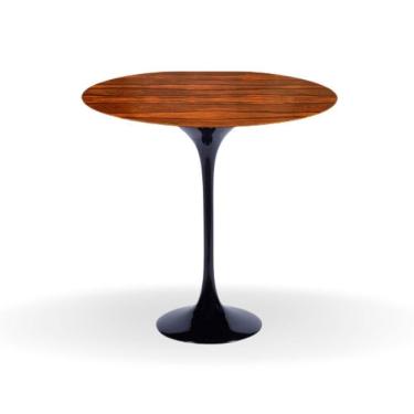 Imagem de Mesa Bistrô Saarinen 60 Cm Tampo Pau Ferro Base Preta Preto