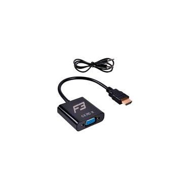 Imagem de Cabo Adaptador Conversor HDMI para VGA F + Áudio F3 - JC- AD-HM/VGA
