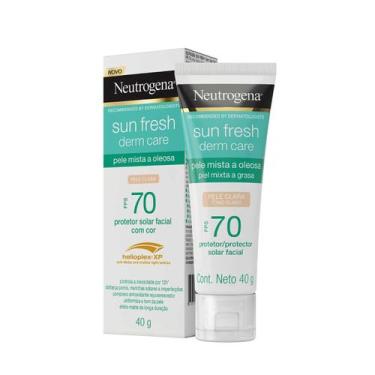 Imagem de Protetor Solar Facial Neutrogena Sun Fresh Derm Care Pele Clara Fps70