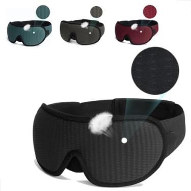 Imagem de Máscara de Dormir 3D Tapa Olhos 100% Bloqueadora Luminosidade com alça ajustável Mascara de Sono (Preto)