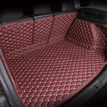 Imagem de Forro de bota de cobertura total para carro, para Audi TT Coupe 8J 2007-2014 tapetes de couro antiderrapante à prova d'água protetor de porta-malas traseiro, acessórios de carro, café