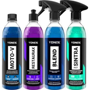 Imagem de Kit Shampoo Moto-V Desengraxante Sintra Fast Cera Blend Spray Restaurax Vonixx