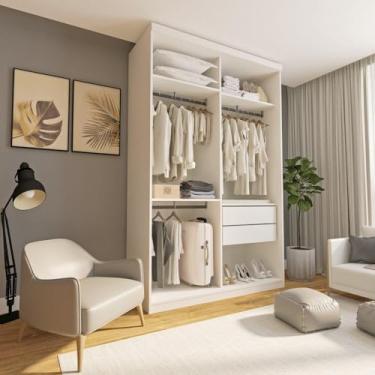 Imagem de Closet Solteiro 2 Gavetas Júlia Minastex Branco