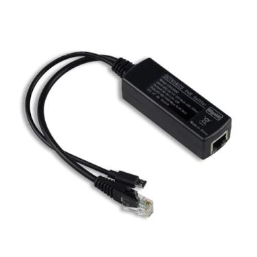 Imagem de UCTRONICS Divisor PoE Gigabit 5V – Micro USB Power e Ethernet para Raspberry Pi 3B+, funciona com Echo Dot, a maioria das câmeras e tablets de segurança Micro USB – Compatível com IEEE 802.3af