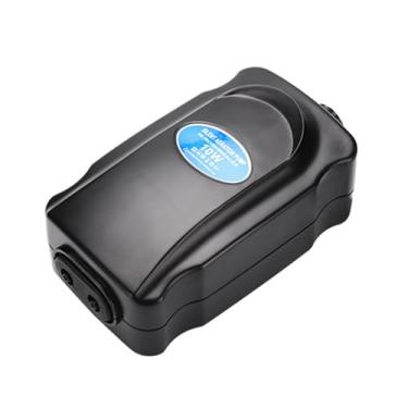 Imagem de XCPHGFM Bomba de ar para aquário com furo duplo, grande volume de ar, oxigenação, borbulhador de tanque de peixes, acessórios completos, operação silenciosa, volume de ar ajustável