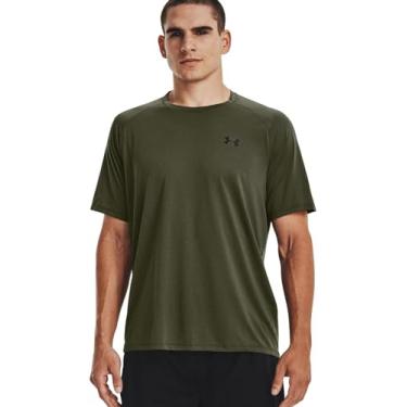 Imagem de Under Armour Camiseta masculina Tech 2.0 5c manga curta, (Coleção 2024) Verde-oliva, M