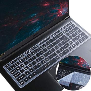 Imagem de 2 películas de teclado para Acer Nitro 5 e Acer Predator Helios 300, Nitro 5 AN515-45/43/44 AN515-58/57/56/54/55 AN517-54/53/51/52, Predator Helios 300 PH315-55/54/53 /52 PH317-53/54, Nitro 7