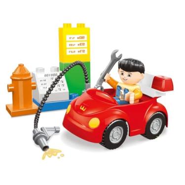 Imagem de BLOCOS DE MONTAR INFANTIL AÇÃO MÓVEL POLIBRINQ BM012 (Posto de Serviços)