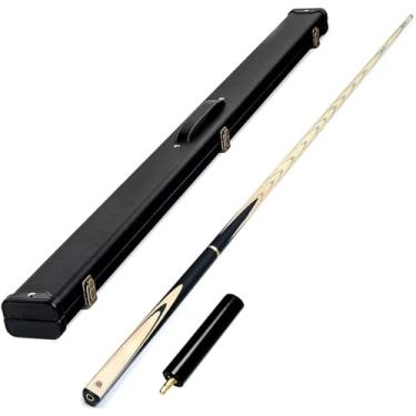 Imagem de Taco de sinuca, bastão de taco de bilhar feito à mão, estojo/saco/caixa rígida de bilhar para escolher, bom equilíbrio e peso, para bares de piscina, clubes (pontas de 9,5 mm, taco de piscina + caixa