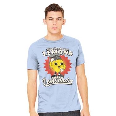Imagem de TeeFury - Lemons to Lemonades - Texto masculino, camiseta, Azul marino, XXG