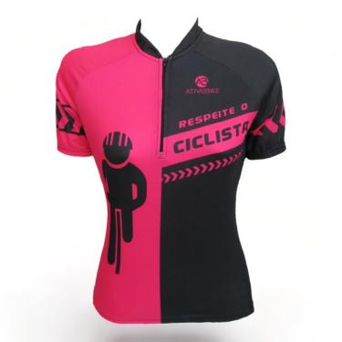 Imagem de CAMISA CICLISMO INFANTIL RESPEITE O CICLISTA ROSA-Feminino