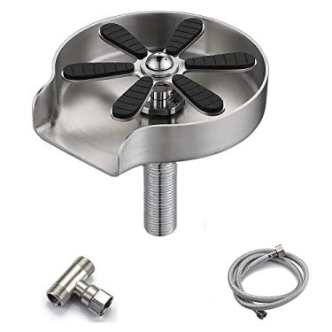 Imagem de Torneira automática de aço inoxidável, lavadora de copos de alta pressão, pulverizador de vários ângulos, lavador de vidro, cerveja, leite, chá, garrafa, lavadora para bar, restaurante, cozinha doméstica