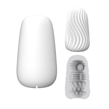 Imagem de Ovo Masturbador Masculino | Stroker de buceta de bolso de prazer portátil com vagina texturizada giratória, copo de masturbação elástico ultramacio (holicxxxegg02)