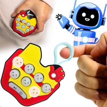 Imagem de Jogo pop it eletronico game popt brinquedos anti stress 2 em 1 chaveiro infantil fidget toys bichinho dinossauro homem de metal manopla jogos educativos presente criança 3 anos (Homem de Metal)
