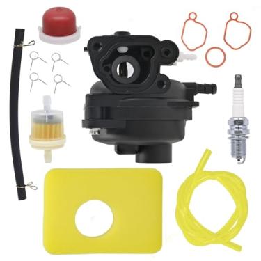 Imagem de SYSKANT 799583 Carburador com filtro de espuma, filtro de combustível, vela de ignição para 593261 595656 591979 591160 serve para motor de cortador de grama 300E 450E 500E 550EX 500 125cc 140cc 08P502 8P502 2 09P602 9P602