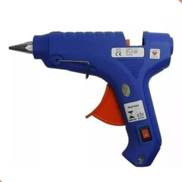 Imagem de Ladeira Armarinhos Pistola De Cola Quente 60W Bivolt Bico Fino Botão Liga Desliga
