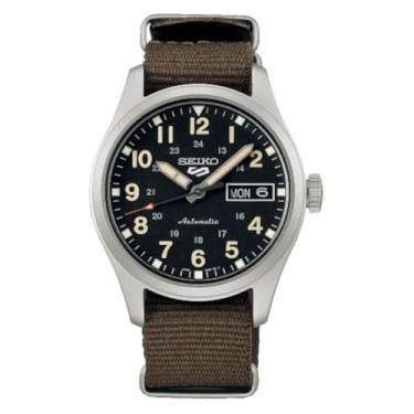 Imagem de SEIKO 5 Sport SRPJ85 Relógio Automático de Nylon Verde Oliva Preto, Relógio automático