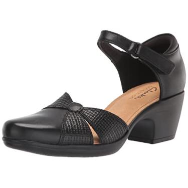 Imagem de Clarks Sapato feminino Emily Rae, Couro preto, 39