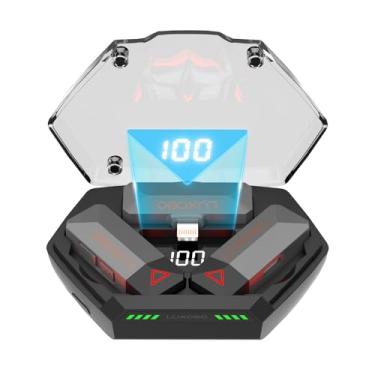 Imagem de Microfone de lapela sem fio para iPhone 2 em 1 com redução de ruído, clipe plug-play, microfone de lapela com capa de carregamento para entrevista de gravação de vídeo por telefone, alcance de