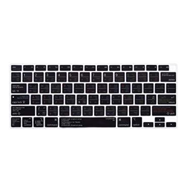 Imagem de HRH Capa de silicone para teclado de atalho Vim ultrafina para MacBook Air 13 polegadas 2020 com Touch ID (MÓDLO A2179 e A2337 M1 Chip, layout dos EUA) Protetor de acessórios de teclado