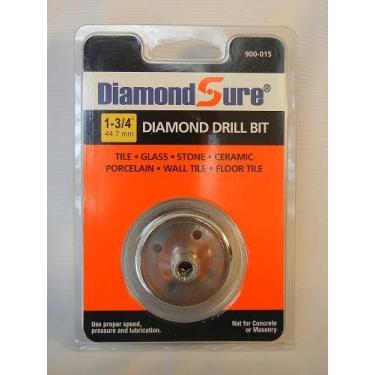 Imagem de Serra de broca diamante diamante diamante diamante de 44,7 mm DiamondSure para vidro, azulejo, granito, cerâmica, porcelana, pedra