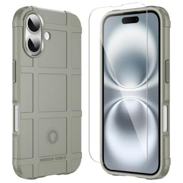 Imagem de LABILUS Capa protetora tática robusta à prova de quedas de 2,4 m TPU grossa compatível com iPhone 16 (6,1 polegadas) - argila clara